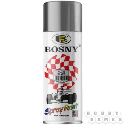 Краска Bosny &quot;Серебряный&quot;  RAL 9006 (520 мл)