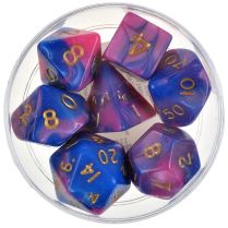 Набор кубиков Dice and Games: Toxic Pink and Blue, 7 шт.