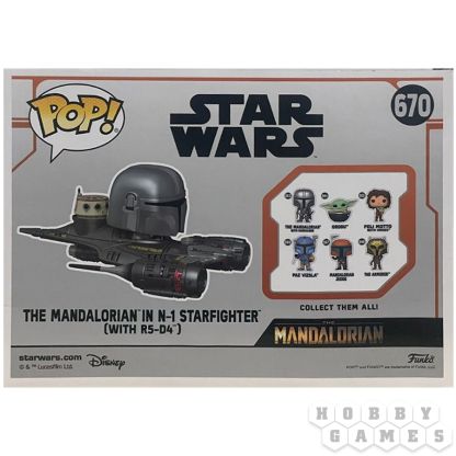 Фигурка Funko POP! Star Wars: The Mandalorian in N-1 Starfighter (with R5-D4) 670 фото 3
