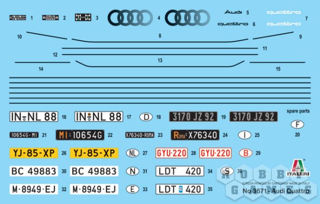 Сборная модель Автомобиль Audi Quattro (1:24) фото 7