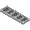 Пластиковая коробочка UniqTraySystem Organizer (5 секций) (пластик PET, прозрачный)