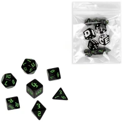 Набор кубиков "Время игры" для D&D, 7 шт. (зелёные)