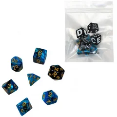 Набор кубиков "Время игры" для D&D, 7 шт. (сапфир)