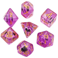 Набор кубиков "Время игры" для D&D, 7 шт. (аметист светлый)