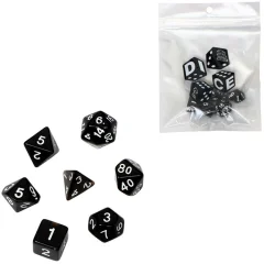 Набор кубиков "Время игры" для D&D, 7 шт. (чёрные)