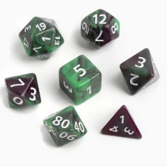 Набор кубиков для D&D, 7 шт. (зелёные)