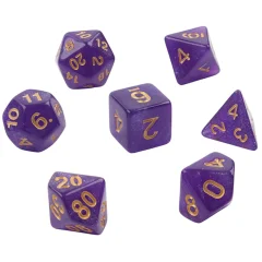 Набор кубиков "Время игры" для D&D, 7 шт. (фиолетовые)