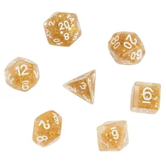 Набор кубиков "Время игры" для D&D, 7 шт. (янтарь)