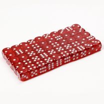 Набор кубиков D6, 50 шт. (16 мм, красные)