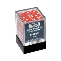 Набор стандартных кубиков D6 Stuff-Pro, 36 шт. (12 мм, красные)