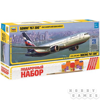Подарочный набор "Пассажирский авиалайнер Боинг 767-300"
