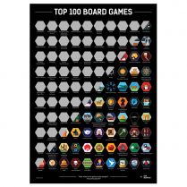 Скретч-Постер  Топ 100 Настольных Игр