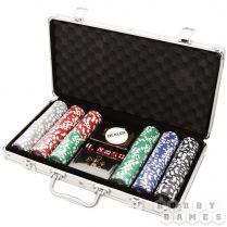 Набор из 300 фишек для покера с номиналом 