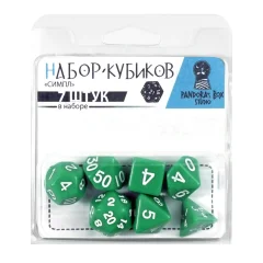 Набор кубиков "Симпл", для RPG, разноцветный