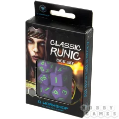 Набор кубиков Classic Runic, 7 шт., Purple/Green