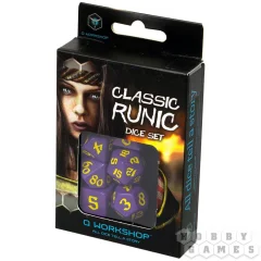Набор кубиков Classic Runic, 7 шт., Purple/Yellow