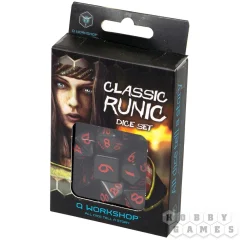 Набор кубиков Classic Runic, 7 шт., Black/Red