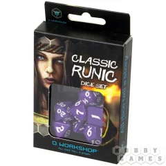 Набор кубиков Classic Runic, 7 шт., Purple/White