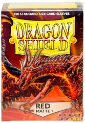 Протекторы Dragon Shield (100 шт., 63х88 мм): красные матовые