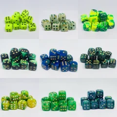 Набор кубиков D6 "Джимини", 2 шт., 12 мм, зеленый