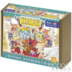 Фигурный деревянный пазл "FUN ART collection. Цирк"