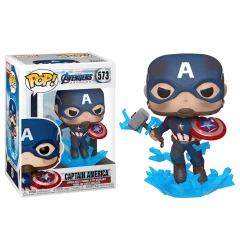 Фигурка Funko POP! Bobble:Marvel: Avengers Endgame: Capt A w/BrokenShield&Mjolnir