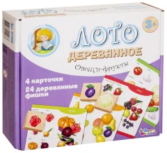 Лото деревянное "Овощи и фрукты"