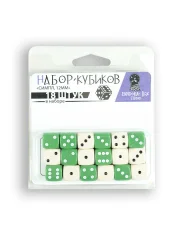 Набор кубиков "Симпл", 18 шт., белый, зелёный