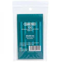 Протекторы Card-Pro CCG Perfect Fit Resealable прозрачные (100 шт., 64х89 мм)