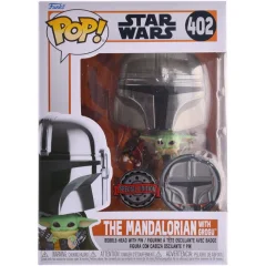 Фигурка Funko POP! Star Wars. The Mandalorian: The Mandalorian with Grogu (In Helmet)