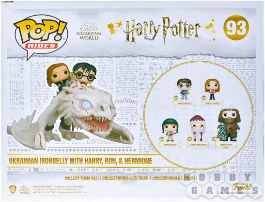 Фигурка Funko POP! Rides. Harry Potter: Ukrainian Ironbelly with Harry, Ron and Hermione 93 фото 5