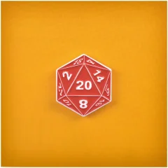 Металлический значок "D20"