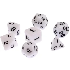 Набор кубиков "Время игры" для D&D, 7 шт. (белые)