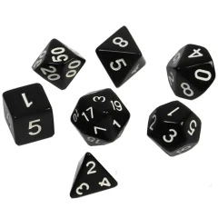 Набор кубиков "Время игры" для D&D, 7 шт. (чёрные)