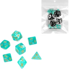 Набор кубиков "Время игры" для D&D, 7 шт. (бирюзовые)