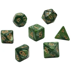 Набор кубиков "Время игры" для D&D, 7 шт. (зелёные)