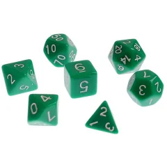 Набор кубиков "Время игры" для D&D, 7 шт. (зелёный)