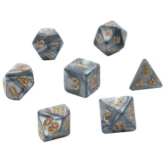 Набор кубиков "Время игры" для D&D, 7 шт. (серые)