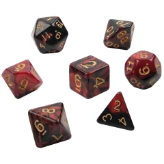 Набор кубиков "Время игры" для D&D, 7 шт. (рубиновые)