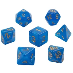 Набор кубиков "Время игры" для D&D, 7 шт. (синие)