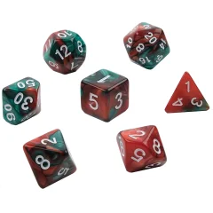 Набор кубиков "Время игры" для D&D, 7 шт. (зелёно-коричневые)