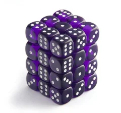 Набор кубиков STUFF PRO D6. Прозрачные фиолетовые 12 мм 36 шт., Китай