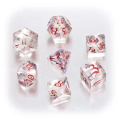 Набор кубиков "Классика", 7 шт. Pearl/Red