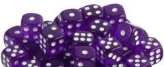 Набор кубиков STUFF PRO D6 под мрамор. Фиолетовые с белым 12 мм, 36 шт., Китай