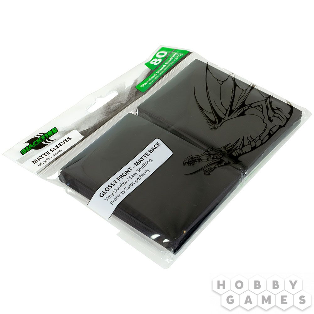 Протекторы Blackfire Matte Sleeves чёрные (80 шт., 66x91 мм)